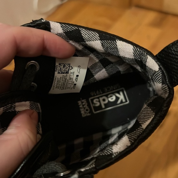 Keds Black Plaid Women’s Boots Lace Up Sz 6.5 - Picture 5 of 6